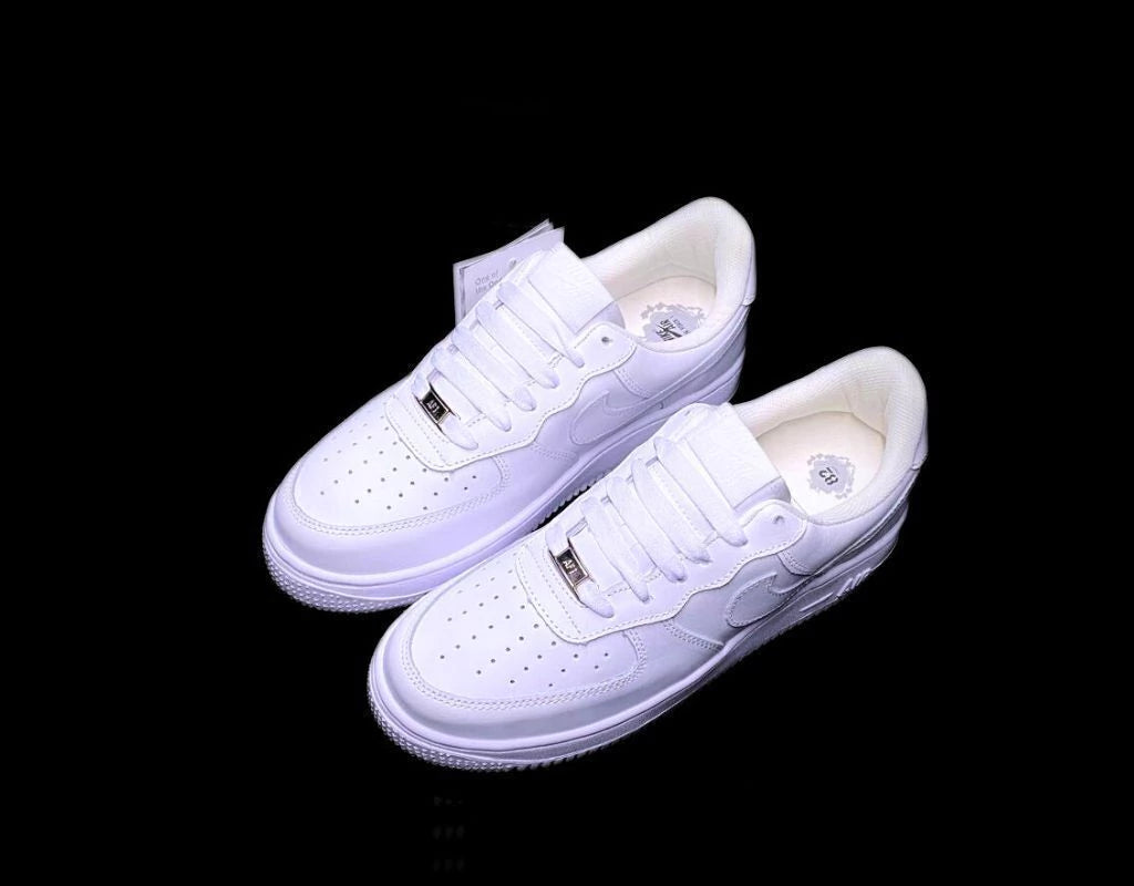 Air Force Af1 Triple White En Piel